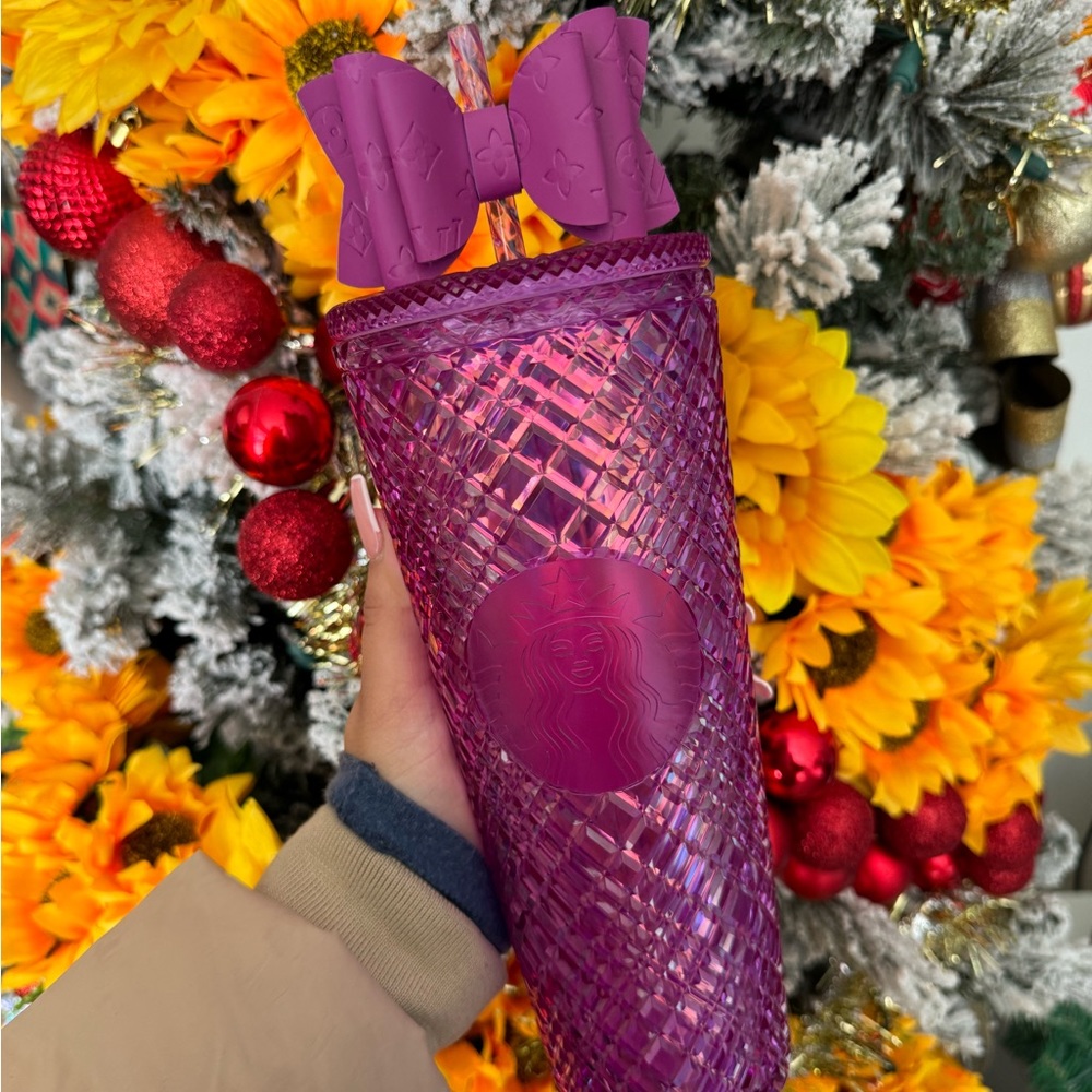 SOLD🌷💐 STARBUCKS pink magenta Valentine’s Day jeweled taffy tumbler ✨ - Picture 16 of 17